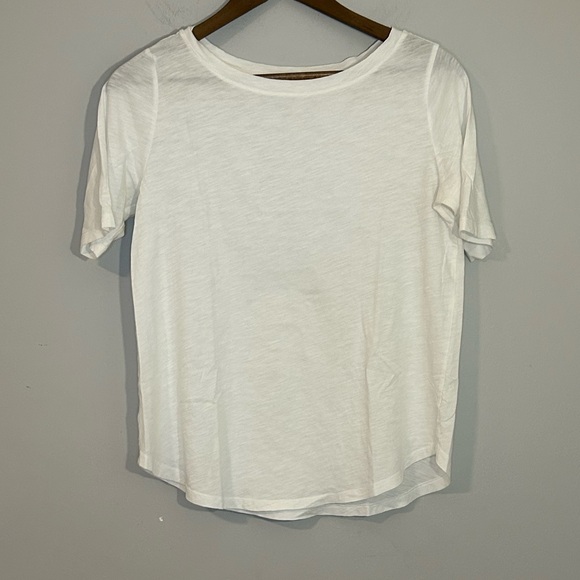 LOFT Vintage Soft White Short Sleeve Tee – Women’s Size Small – Slub Knit Basic - Picture 1 of 4